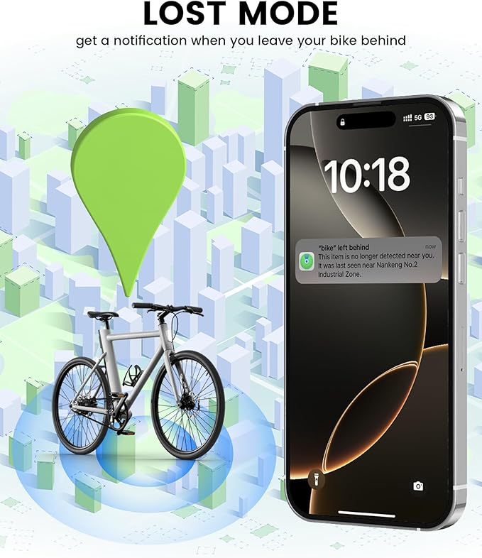Ravemen Bike Tracker Compatible with Apple Find My, Rechargeable Anti-Theft GPS Tracker for Bikes, 8-Month Power Life Bicycle Finder Location Accessories Hidden Under Bottle Holder (iOS Only)