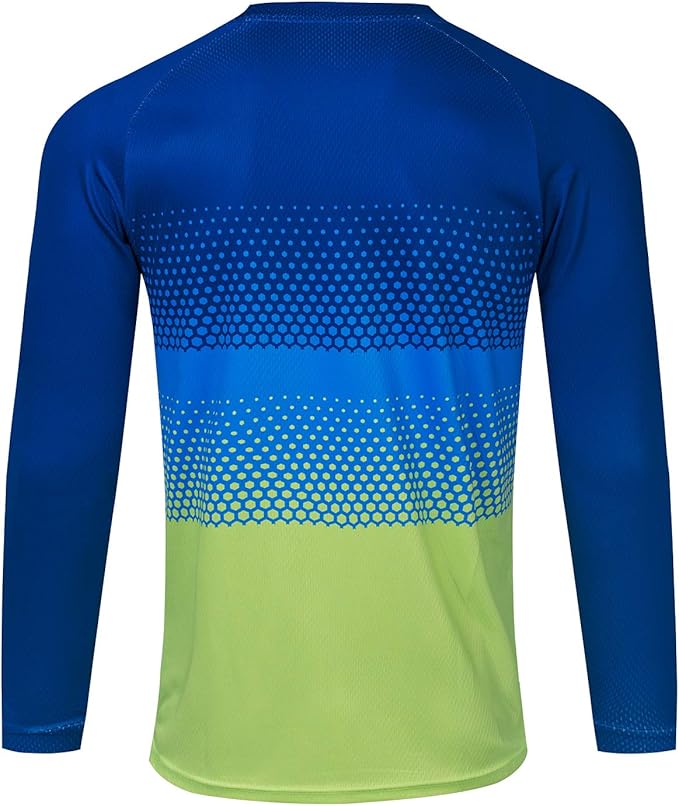 Men's Mountain Bike Jersey Long Sleeve Off-Road Clothing Downhill&Motocross Shirts Breathable/Moisture-Wicking Tops