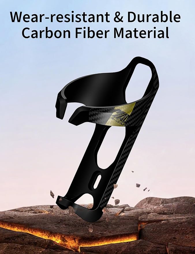 ENLEE for Bottles Diameter: 66-72mm Bike Water Bottle Cage, Ultra-Ligh Carbon Purple Bicycle Water Bottle Cage, Water Bottle Cage for Mountain/Road Bike with Screws Tool