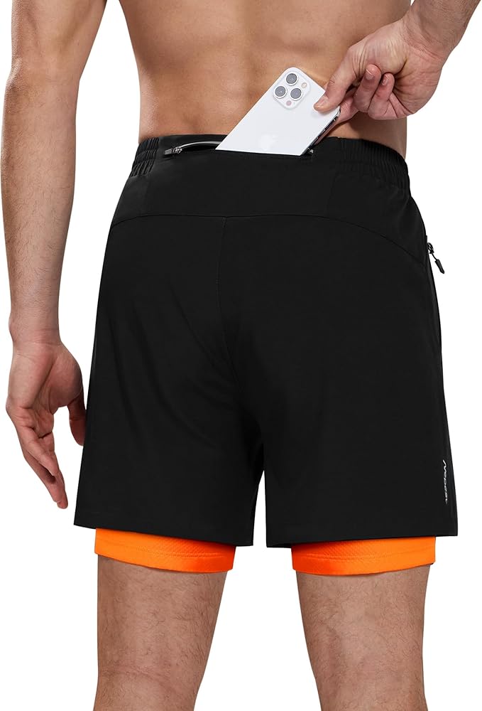 Nepest Men’s 4D Padded Mountain Bike Shorts MTB Cycling Biking Bicycle Riding Shorts with Zipper Pockets