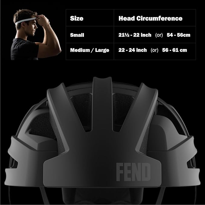 FEND One Foldable Bike Helmet – Patented Smart-Fold 50% Compact Design, Award-Winning Safety CPSC/EN1078 Certified, for Adults, Commuters, E-Bikes, Scooters