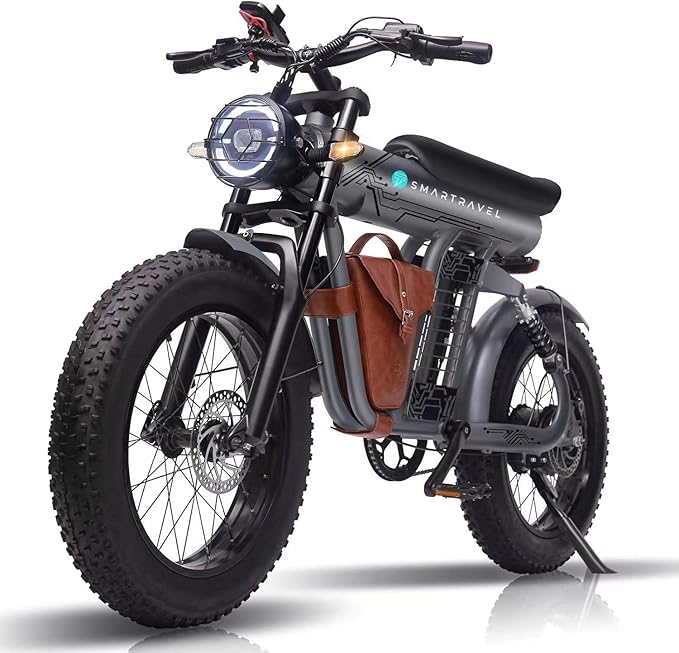 SMARTRAVEL Electric Bike for Adults,Ebike with Powerful Brushless Motor,25Ah Battery,UL&GCC Certification,20”x4.0 Fat Tire,Commuter Electric Bicycle,with Front/Rear Turn Signals