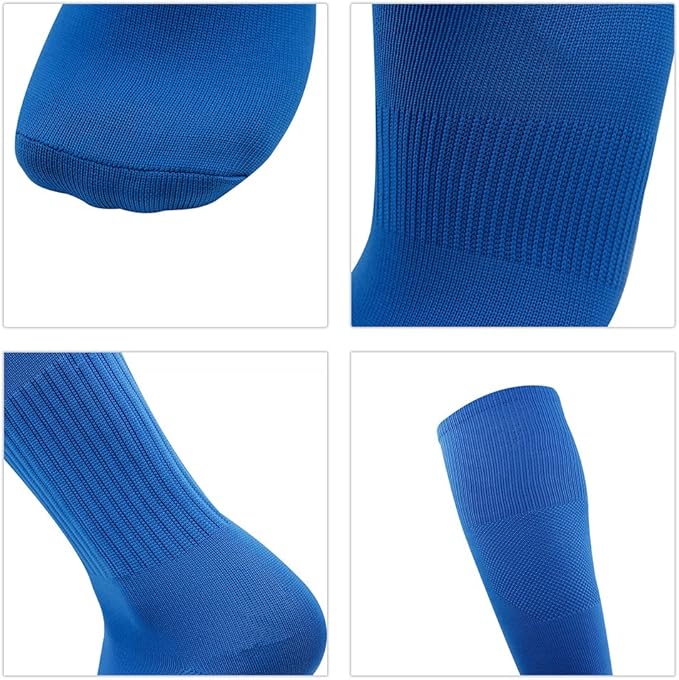 Three street Baseball Socks, Unisex Knee High Solid Sport Tube Compression Softball Football Soccer Team Socks 2-10 Pairs