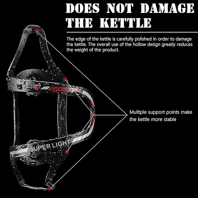 KOOTU Lightweight Bike Water Bottle Cage, Anti Rust Bicycle Water Bottle Holder, Cup Holder for Mountain, Road, Hybrid & Folding Bikes (Red)