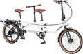 Folding Tandem Bike for Adults,20" Folding Bike Dual Drive Tandem Bicycle,Foldable with Rolling Stand for Easy Transport