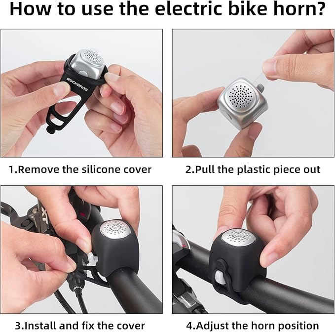 ROCKBROS Electra Bike Bell Electric Cycling Bells Horn Bicycle Horns Water-Resistant Bike Bells