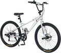 Freestyle Teen Bike Double Disc Brakes 26 inch BMX Bike High-Aluminum/Carbon Steel Frame, for for Teen Bike and Adult Bikes, with 2 Pegs, Bicycles for Men and Women, Multiple Colors