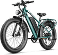 Jasion EB5 MAX Electric Bike for Adults with 2000W Peak Motor, 48V 15Ah (720Wh) Battery Electric Mountain Bike, 26'' x 4'' Fat Tire Ebike, 28+MPH Speed, Cruise Control, with Fenders, Rear Rack