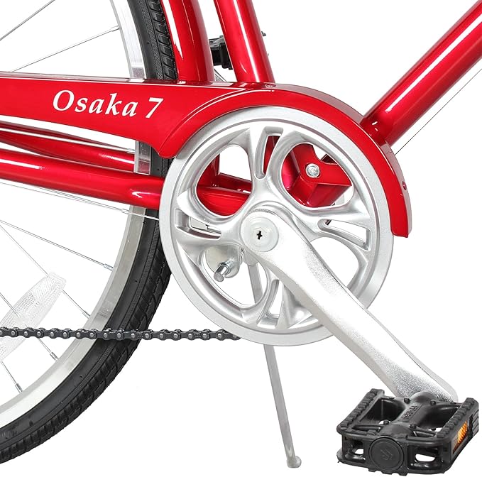 Tracer Osaka Hybrid Bikes, Steel Frame, Shimano Nexus Inter 3/7 Speed, Brown Seat Brown Grips, Road Bike, City Bike, Multiple Colors