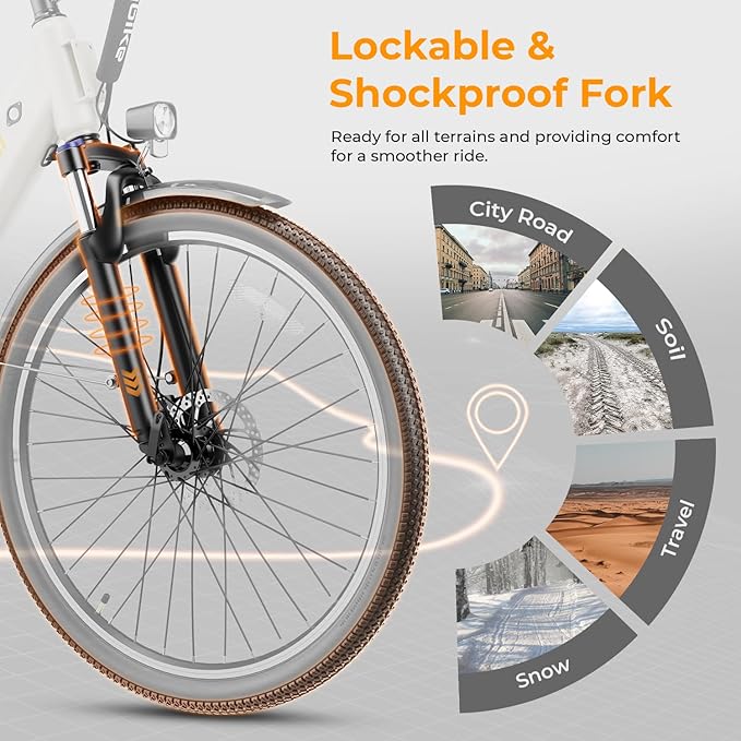 Heybike Cityscape 2.0 Electric Bike for Adults with 1200W Motor Peak, 468Wh Removable Battery, up to 50Miles 24MPH 26" Electric Commuter Bike with 7-Speed, UL Certified