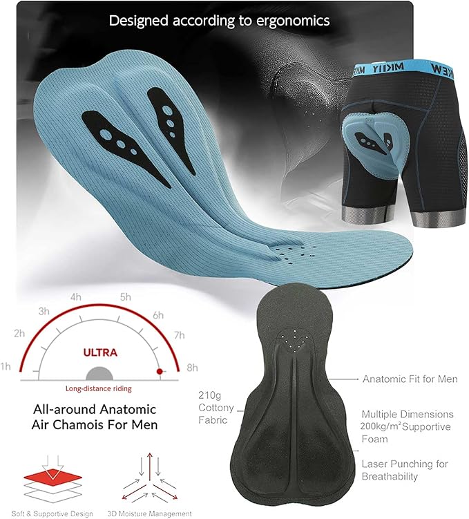 Men's High Density Sponge Padded Cycling Underwear Bike Shorts Underwear MTB Liner Road Biking Bicycle Clothes ﻿