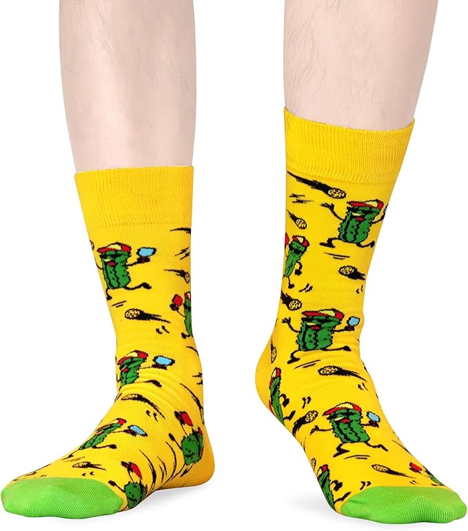 WeciBor Men's Dress Funny Crazy Colorful Novelty Combed Cotton Crew Socks 12 Pack - Size 7-10/10-13/13-15
