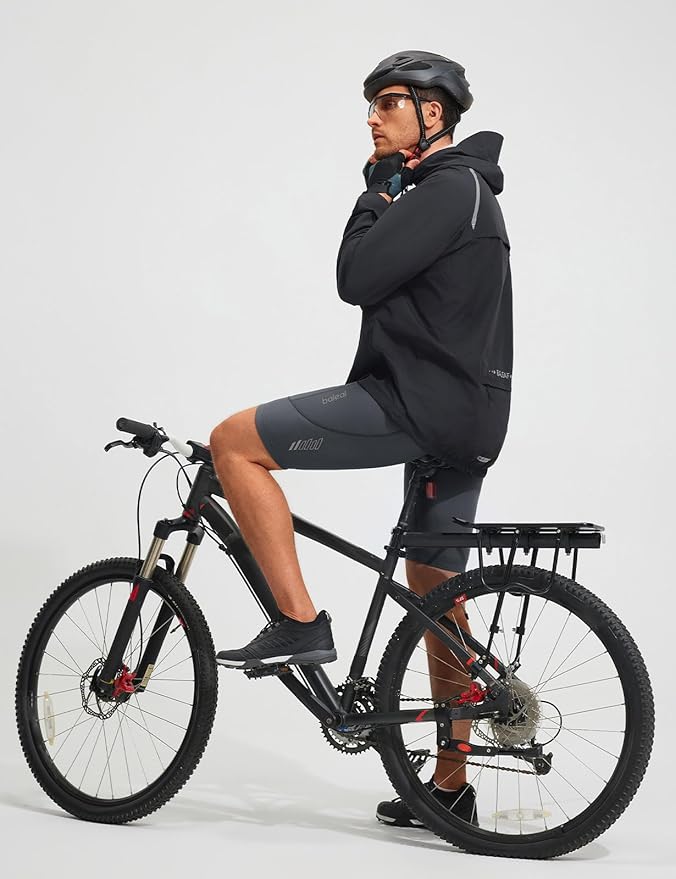 baleaf Men's 4D Padded Bike Shorts Cycling Zipper Pockets Biking Bicycle Mountain Riding Biker Cycle UPF 50+
