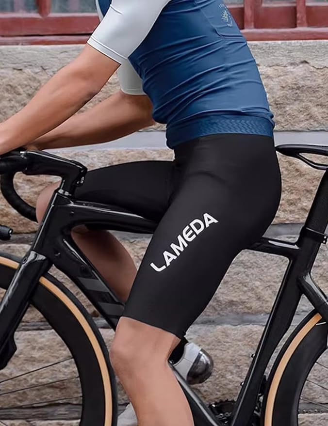 LAMEDA Padded Bike Shorts for Men Breathable Cycling Shorts with Padding Moisture-Absorbing Bicycle Shorts for Biking Road