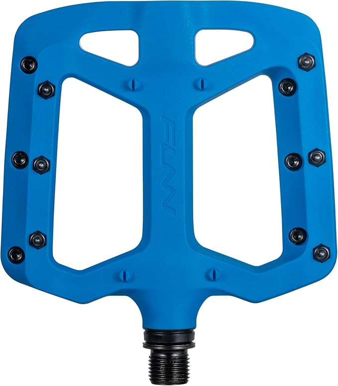 Funn Taipan Glass Fiber Reinforced Thermoplastic Bike Pedals with 9/16-inch CrMo Axles and Shin-Friendly Pins for MTB/BMX/Urban/Gravel Riding