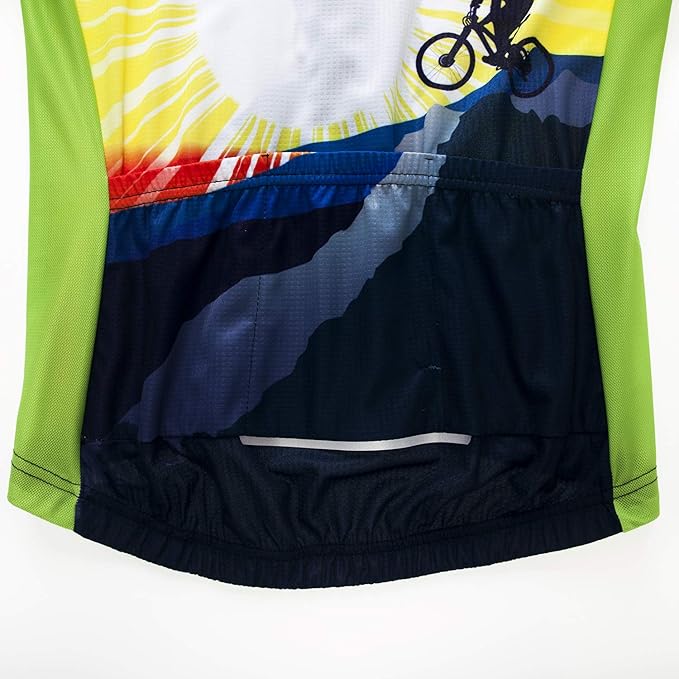 Hotlion Men's Cycling Jersey Sets Gel Pad Summer Bike Clothing Suit Breathable Bike Clothes with 3 Rear Pockets
