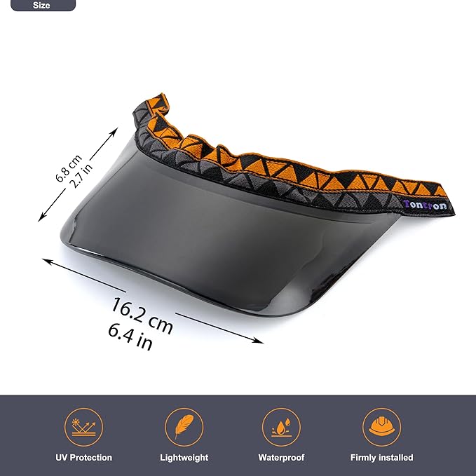 Tontron Colourvisor Removable Helmet Visor | Helmet Brim (Black)