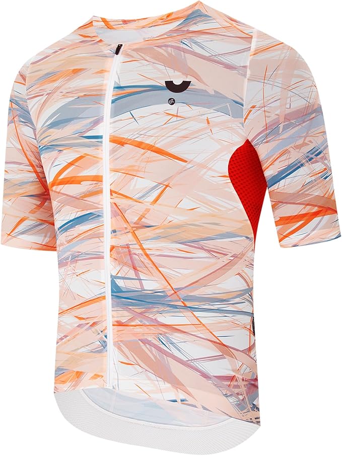 YKYWBIKE Short Sleeve Cycling Jersey Men,Bike Jersey with Pockets,Breathable Biking Shirts for Men Cycling MTB Biker Shirts
