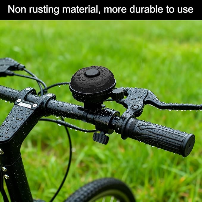 Classic Bike Bell for Adults, Aluminum Bicycle Bell, Loud Crisp Clear Sound Bicycle Horn Bike Accessories for Adult Bikes, Easy Installation, Use for Mountain Road and Commuter Safety