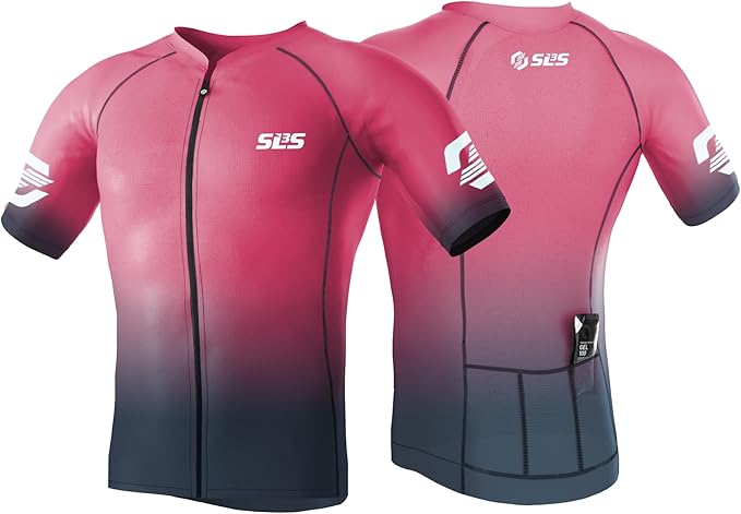 SLS3 Bike Jersey for Men Cycling – Men's Cycling Jersey Short Sleeve – Lightweight Road Bike Shirts