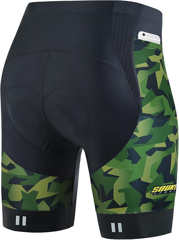 Souke Sports Padded Bike Shorts for Men Cycling Bicycle Shorts Comfortable Road Biking Pants