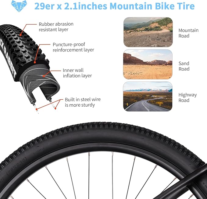 TRIFOX Carbon Fiber Mountain Bike,29er Carbon Mountain Bike with Shimano M6100 Deore Groupset 12-Speed,Carbon Fiber Frame,Hydraulic Fork 130mm Travel,/17/19 inch