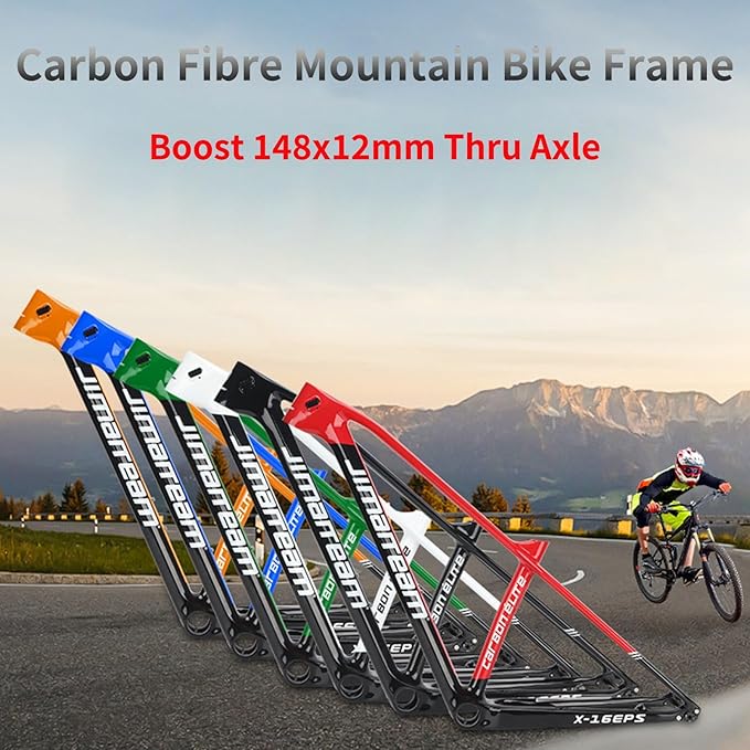 27.5er 29er Carbon Fiber Mountain Bike Frame 15''/17''/19'' Disc Brake Frame 12 * 148mm Thru Axle Boost Frame Semi-Internal Routing XC