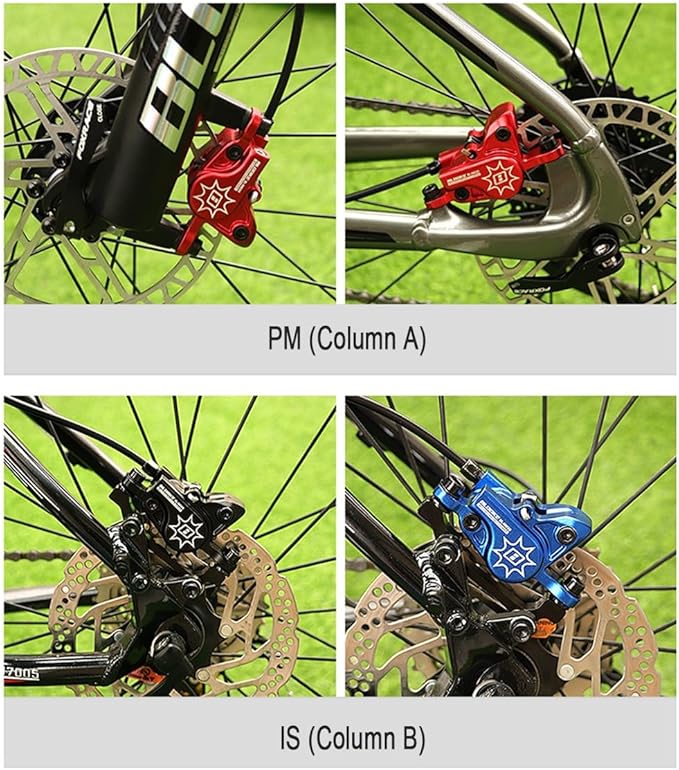 FukkeR Bicycles Aluminum Alloy Disc Brakes Left Front 800mm 2-Pistons E-Bikes Electric Power-Off Hydraulic Brake Fit 160mm Rotor for Mountain Bikes BMX E-Bikes XC Trail