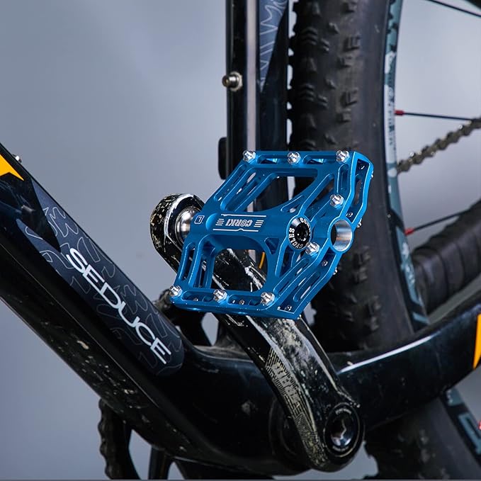 Corki Cycles TOPO Titanium Flat Platform Mountain Bike Pedals - 9/16”