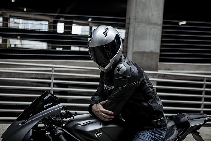 VCAN VX Lightweight Full Face Motorcycle Street Bike Helmet with Extra Tinted Visor, Coolmax Technology & OTG Ready, DOT Approved