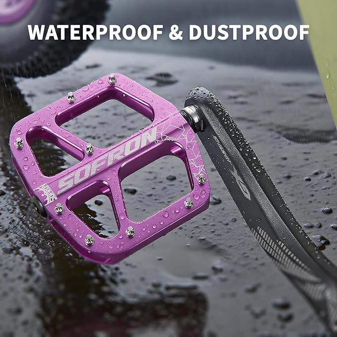 Lightweight Bike Pedals - Non-Slip Mountain and Road Bicycle Pedals for BMX