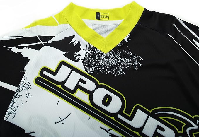 JPOJPO Men's Mountain Bike Jersey Long Sleeve MTB Off-Road Racing Downhill Motocross Shirts Quick Dry&Moisture-Wicking Tops