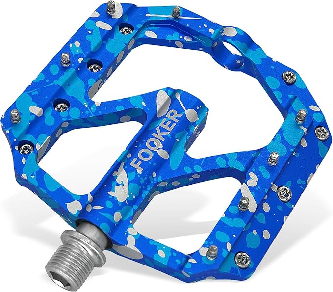 FOOKER Bike Pedals Non-Slip Aluminum Alloy MTB Mountain Bike Pedals 3 Bearing 9/16" for Road BMX MTB Bikes
