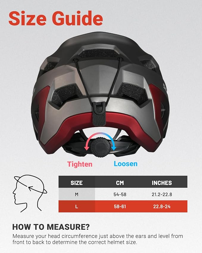 Mountain Bike Helmet for Adult, NTA 8776 E-Bike & Road Bicycle Helmet Certified Adjustable MTB Cycling for Men Women Youth Visor &Magnetic Buckle