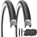 SIMEIQI 26x2.35 20x2.35 Inch Cruiser Beach Bike Tire Black White Wall or Brown Cream Wall Folding Replacement Bicycle Tire for Hybrid City Commuter Trail