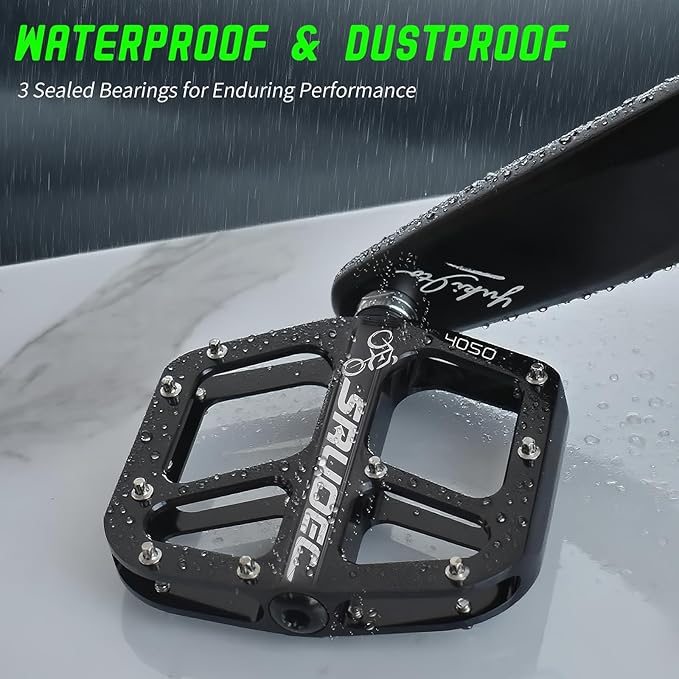 Lightweight Bike Pedals - Non-Slip Mountain and Road Bicycle Pedals for BMX