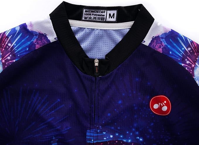 Men's Cycling Jerseys Tops Biking Shirts Short Sleeve Full Zipper Bike Clothing