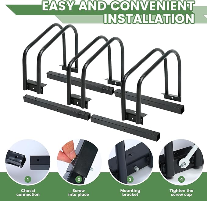 Bike Floor Rack Bike Floor Parking Bicycle Parking Rack Bike Storage Stand Bike Floor Stand Bicycle Storage Organizer for Mountain Bike, Road Bike Fit 22-28" Wheel Stand Tire Width 2.2"