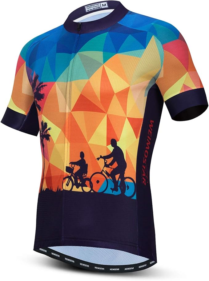 Hotlion Summer Cycling Jersey Men Mountain Bike Jersey Quick Dry Bicycle Shirt Short Sleeve Cycling Clothing