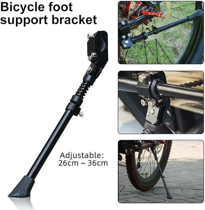 Bike Kickstand 2 PCS Adjustable Bicycle Kickstand Aluminum Alloy Bike Parking Rack Mountain Support for Bicycle