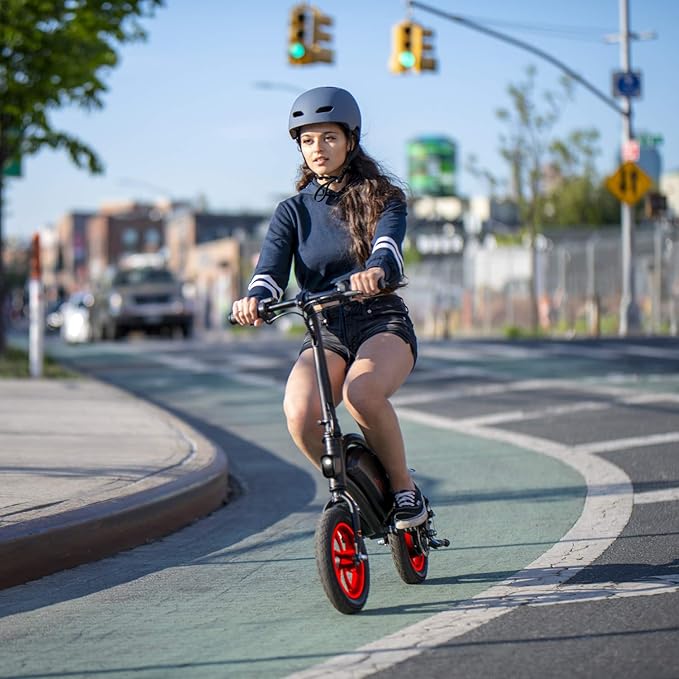 Jetson Bolt Electric Bike, Foot Pegs, Easy-Folding, Built-in Carrying Handle, Twist Throttle, Cruise Control, Up to 15.5 MPH, Range Up to 15 Miles, Ages 13+