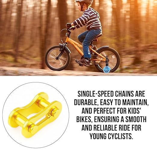 Single Speed Bike Chain | Link Connector Master Link for Bicycle Chain | Bike Chains | Quick Link | Chain Connector | MTB Master Link 1/2X1/8 Suitable with All Single Speed Bike Gold 5 Unit Set.