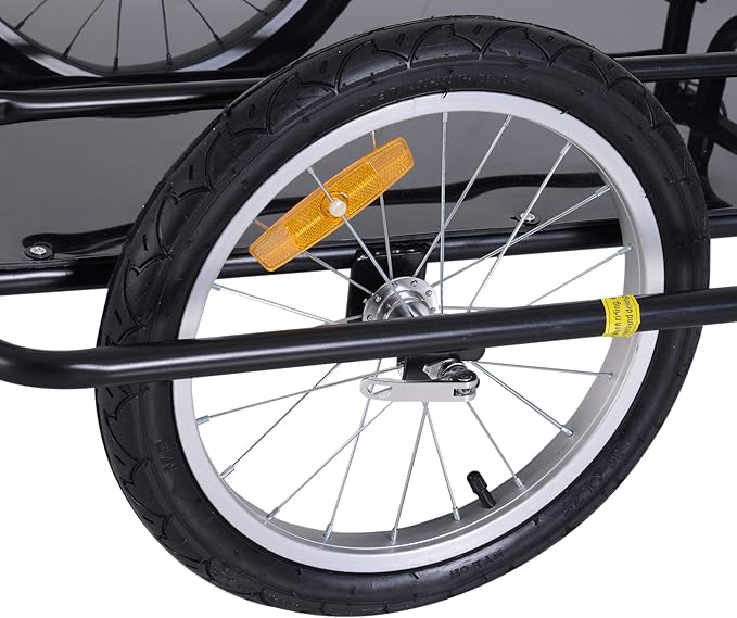 Bike Cargo Trailer, Bicycle Trailer, 88 lbs Load Capacity, Heavy-Duty Bicycle Wagon Cart w/16 Wheels, Foldable Compact Storage with Universal Hitch
