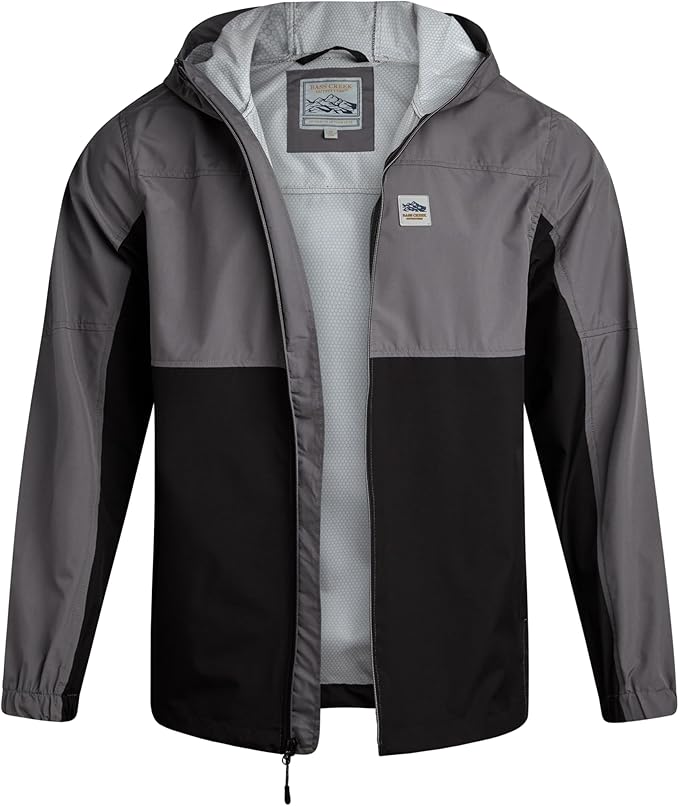 Bass Creek Outfitters Mens Windbreaker - Lightweight Mens Rain Jacket for Running Cycling Hiking with Hood