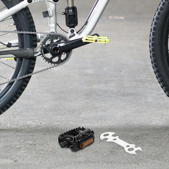 Totority 1 Pair Folding Bike Pedals for Non-Slip Flat Mountain Bicycle Pedal Replacement Parts Sturdy Foldable for Outdoor and Urban Cycling