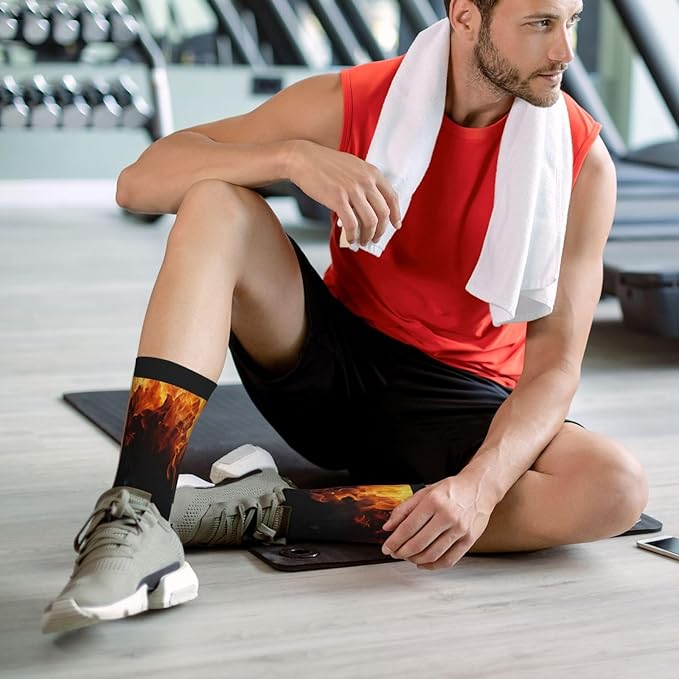Crew Athletic Socks Funny Crazy Casual Sports Novelty Dress Socks for Women Men Running Hiking