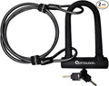 OTTOLOCK Sidekick Compact U-Lock and Cable Bundle - Heavy Duty Anti Theft Bicycle U-Lock with Keys, Silicone-Coated, Bike Accessories, Black