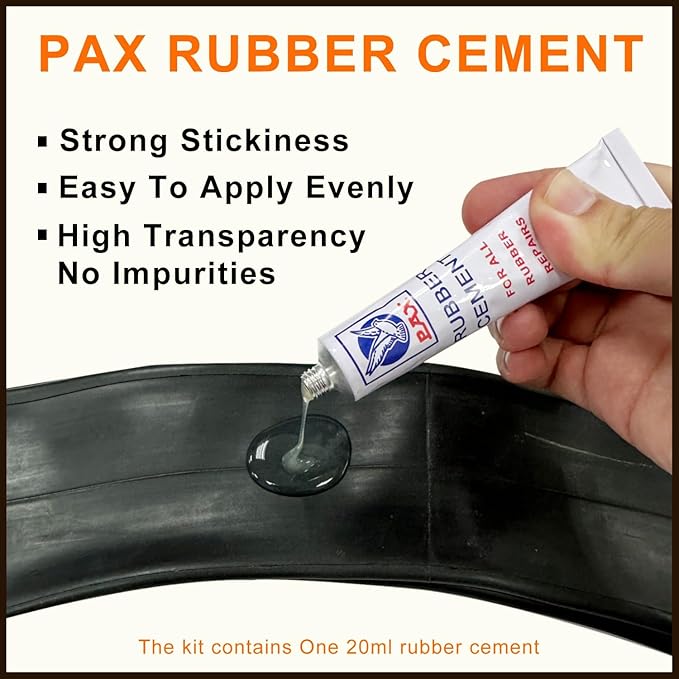 PAX 48 Pcs 25mm Dia Inner Tube Tire Repair Patches Kit, Puncture Tire Repair Kit for Car, Motorcycle, Scooter, Bicycle, BMX, ATVs, River Floating, Inflatable Rubber