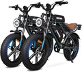 DEEPOWER Electric Bike for Adults,2000W Peak Motor&32MPH Electric Dirt Bike，48V 20AH/35AH/60AH Battery, 70-160 Max Miles,Dual Suspension Ebikes for Adults, 20" Fat Tire E Bike