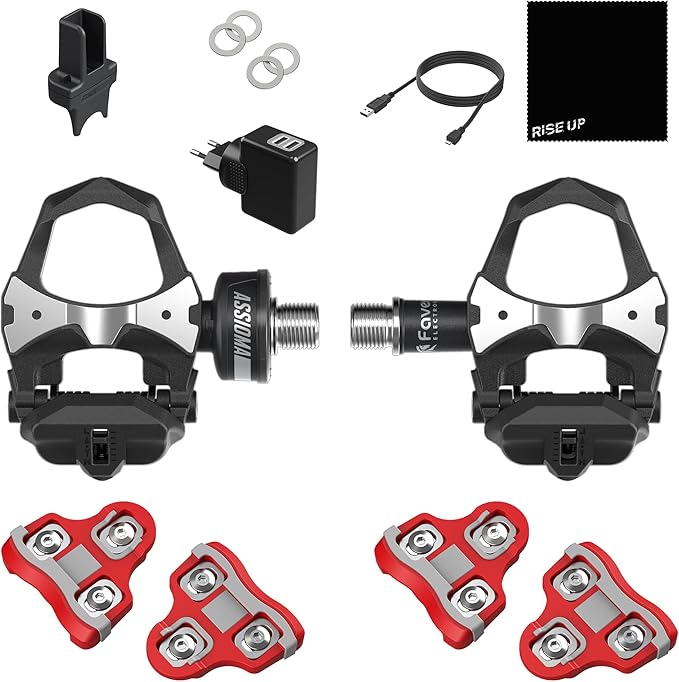 Favero Assioma UNO, Single-Sensing Side Pedal Based Cycling Power Meter with Extra Cleats, Bluetooth & ANT+ Connectivity for Bike Computers, Cycling GPS Units, & Smartphones